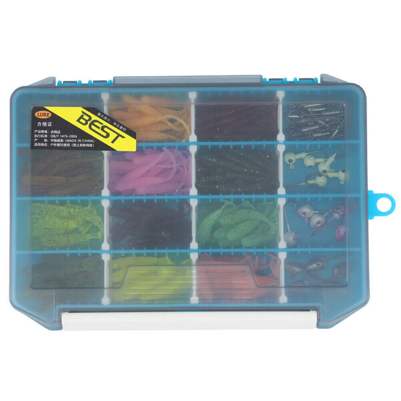 216pcs Soft Fishing Lures Metal Artificial Soft Bait Fishing Tackle Accesso