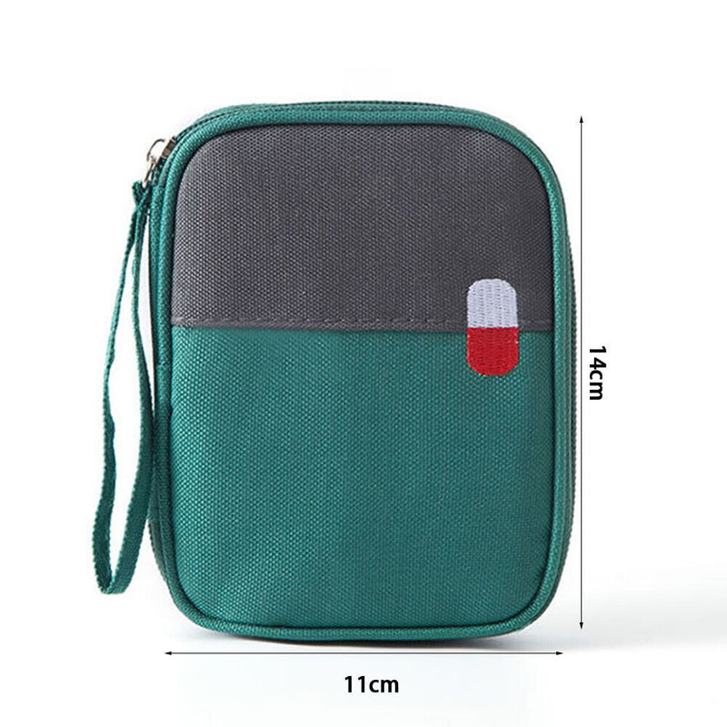 Portable Medical Bag Outdoor Handheld First Aid Drug Storage Bags (Green S)