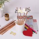 10pcs Paper Straws Wedding Team Bride Drinking Straws Birthday Party Decora