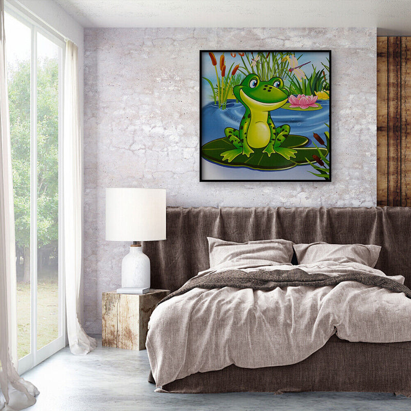 5D Frog on Pond Kit Rhinestone Diamond Painting DIY Full Round Drill Ornaments
