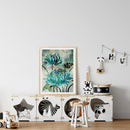 Frameless Painting By Numbers Blue Flowers DIY Handmade Drawing On Canvas Gifts