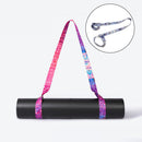 Printed Yoga Mat Strap Adjustable Shoulder Carry Stretch Belt (Blue White) Newly