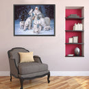5D Diamond Painting Kit Snowy Man and Bears Full Round Drill DIY Wall Art Crafts