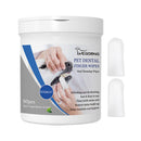 50pcs/set Finger Cot Disposable Grooming Tools Non-woven Wet Towels Pet Produ