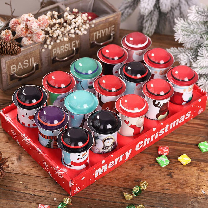 Christmas Large Capacity Candy Tin Box Iron Storage Can Children Gift Boxes