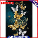 5D DIY Diamond Painting Butterfly Full Round Rhinestone Home Wall Art Picture