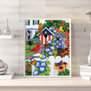 Flower Bird Oil Paint By Numbers DIY Canvas Wall Art Picture Craft Home Decor