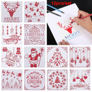 DIY Craft Scrapbooking Merry Christmas Layering Stencils Painting Template