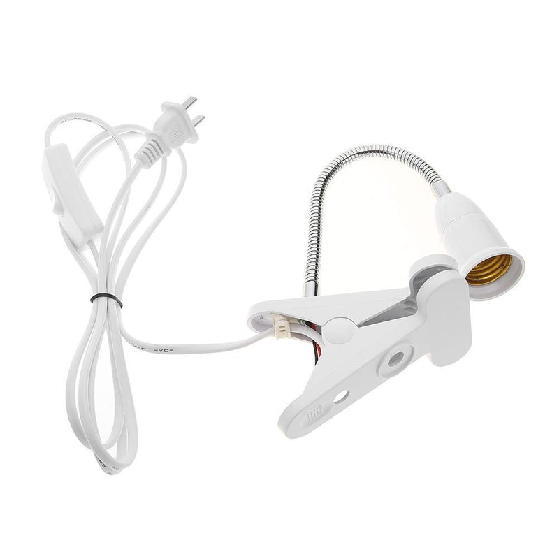 26cm E27 Clamp Lamp Base Desk LED Light Bulb Socket Holder with Switch Wire