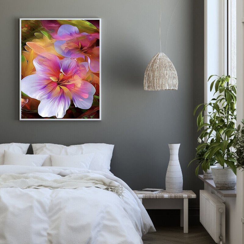 Oil Paint by Numbers Blossom Canvas Artwork Living Room Picture Craft Decorat