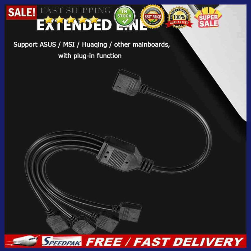 1 To 4 4pin Extension Cable 12V 30cm Wire Splitter Extension Cable for Asus/msi