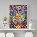 5D DIY Special Shaped Diamond Painting Owl Cross Stitch Craft Kit Home Wall