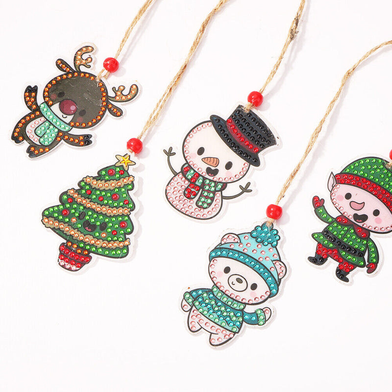 Double-side 5D Diamond Painting DIY Hanging Christmas Trees Pendant (GP008)