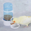 Bird Water Drinker Feeder Automatic Birdcage Dispenser (Transparent Blue)