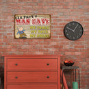 Man Cave Sheet Metal Drawing Metal Painting Tin Wall Home Poster Bedroom Sign