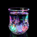 LED Flashing Glowing Water Liquid Activated Light-up Party Glass Hot Cup M4H9