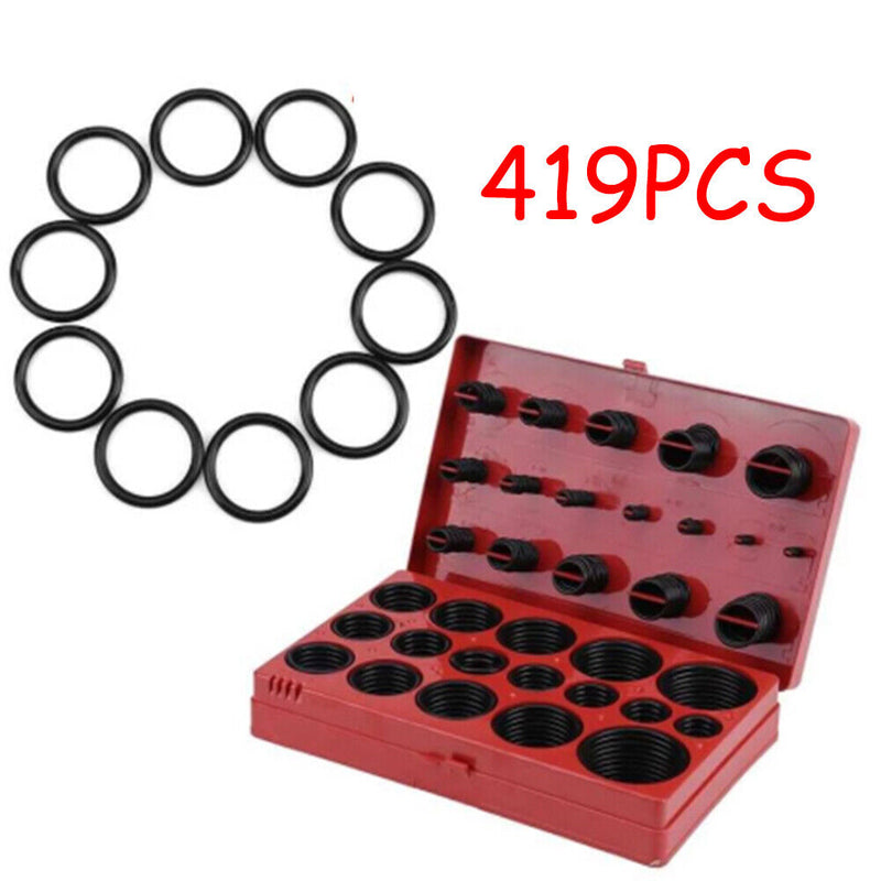 Assorted Car O-Ring Seal Automotive O Ring Rubber Gasket Washer (419pcs) Newly