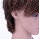 20Pairs Women Cute Round Plastic Pin Earring Ear Studs(White)(2.5mm)
