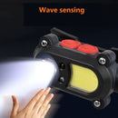 COB LED Headlamp Waterproof Headlight 6 Mode USB Sensor Head Lamp for Outdoor