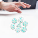 7pcs Multifaceted Dice Set Color-Changing D4 D6 D8 D10 D12 D20 TRPG (Blue) Newly