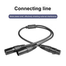 3Pin XLR Female to Dual XLR Male Y Splitter Cable for Microphone Mixer Amplifier