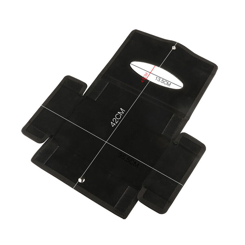 Car Tissue Box Large-capacity Auto Paper Towels Holder PU Leather for Office