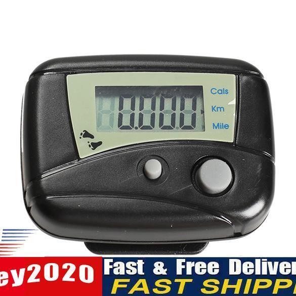 LCD Run Step Pedometer Walking Distance Calorie Counter Passometer Black Newly
