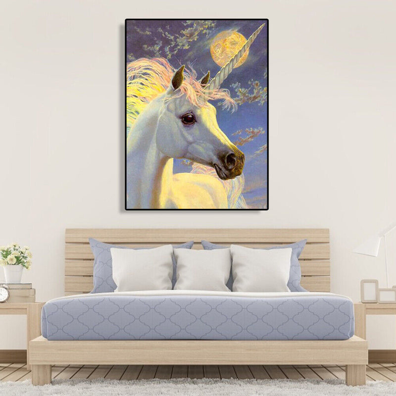 Painting By Numbers DIY Clever Horse Canvas Oil Art Picture Home Room Decor Kit
