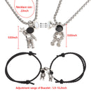 Gifts Pendant Bracelet Magnetic Clasp Chain Astronaut Pendants Couple Necklace