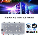 1 To 8 Multi Way Splitter RGB PWM HUB 12V/4 Pin  for PC Fan Cooler Motherboard