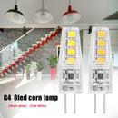 2W Silicone Corn Lamp G4 SMD2835 8 LED Chandelier Light Bulb (Warm White)