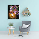 5D DIY Diamond Painting Street Lamp Flowers Full Round Drill Mosaic Picture K