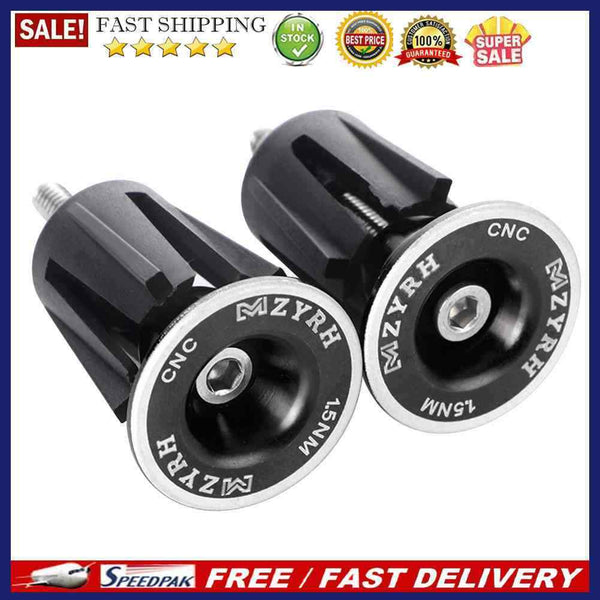 1 Pair Aluminum Durable MTB Bicycle Handlebar Cap Grips Bike Handlebar End Pl