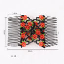 Stretchy Women Girls Magic Beads Double Hair Comb Hair Combs Clips Elasticity