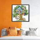 Partial Embroidery 14CT DIY Tree House Printed Cross Stitch Kit Needlework