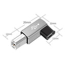 USB Type C to USB Type B Adapter for Printer MIDI Controller (White Elbow)