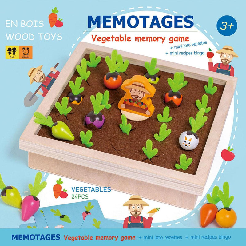 Montessori Toys for Toddlers Carrot Harvest Shaped & Size Matching Game_