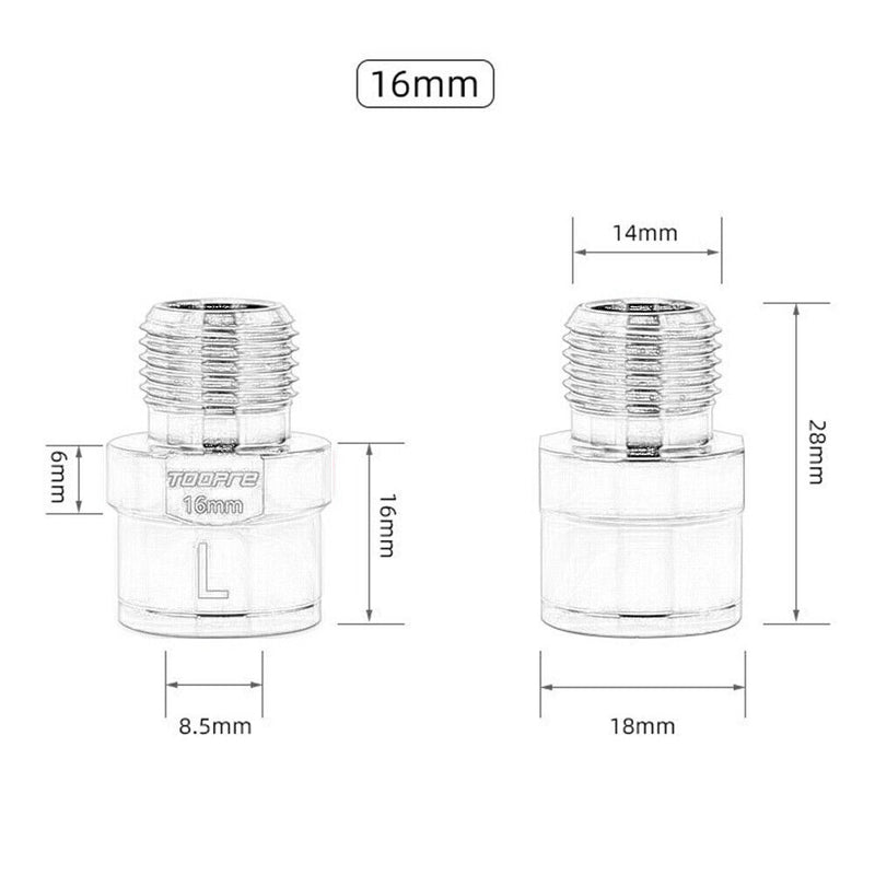 TOOPRE 1 pair 16mm Bicycle Pedal Extenders Mountain Road Bike Pedals Adapte