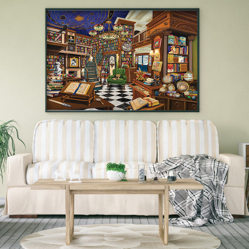 5D DIY Full Round Drill Diamond Painting Cozy study room