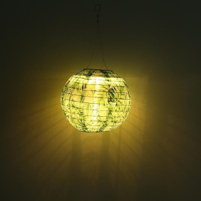 2*8inch LED Solar Lantern Waterproof Pendant for Decoration (Large Leaf C)
