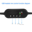 Call Center Headphone Online Teaching Learning USB Wired Line Control Headset