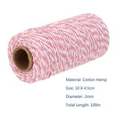 1 Roll 100 Meters 2Ply Cotton Twine DIY Weaving Handmade Craft Rope (Pink) Newly