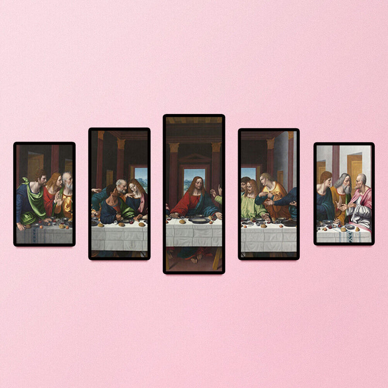 Full Cross Stitch 11CT Cotton DIY 5 Panels The Last Supper Handmade Stamped Gift