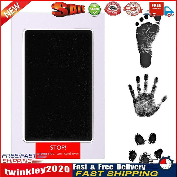 Footprint Handprint Ink Pads Kits for Newborn Baby Dog Paw Prints (Black) Newly