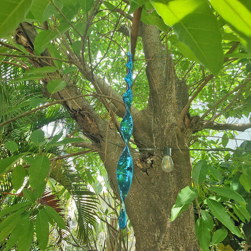 10pcs Bird Repellent Sticks Insect Spiral Reflective Scare Rods Blue Newly