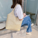 Vacation Beach Large Capacity Handbag Women Straw Weave Underarm Shopping Bag