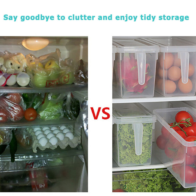 Refrigerator Storage Box PP Freezer Box Crisper Space Saver Preservation Box