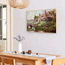 Oil Paint By Numbers Cottage Country Frameless Picture Craft Kit for Bedroom