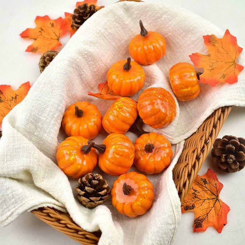 Decor Mini DIY Foam 12Pcs Small Handwork Simulation Artificial Pumpkin Props