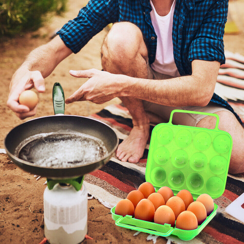 12 Grid Egg Storage Box Portable Egg Holder Container for Outdoor Camping Pic